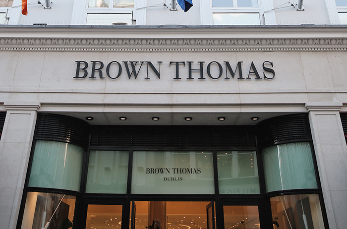 outside Brown Thomas department store on Grafton Street in Dublin