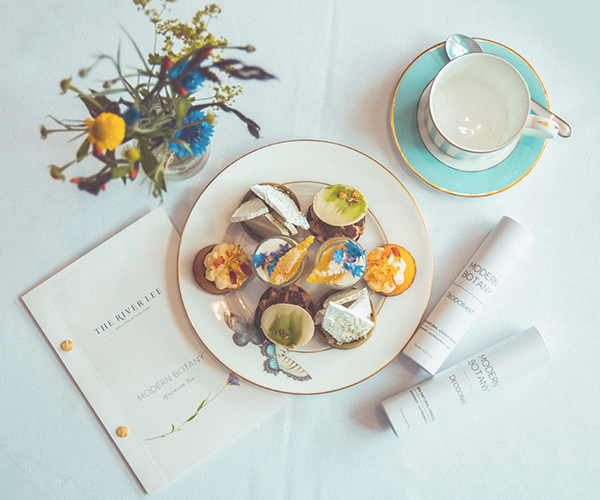 Modern Botany Afternoon Tea with wild flowers