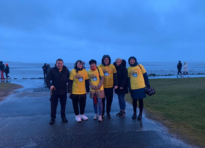 Some of The Westbury Team at Sandymount Beach taking part in Darkness into Light