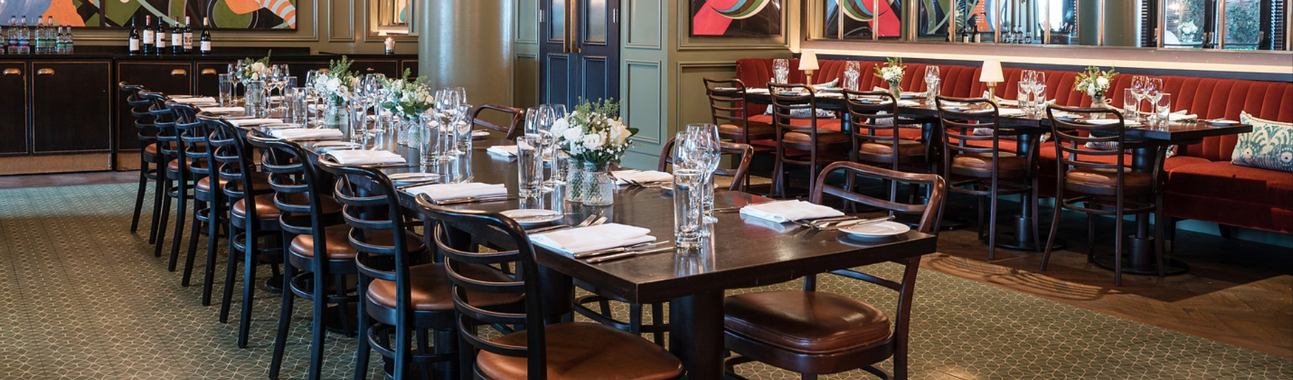 The Hawthorn room at The Croke Park hotel, elegantly set up and ready for a private event